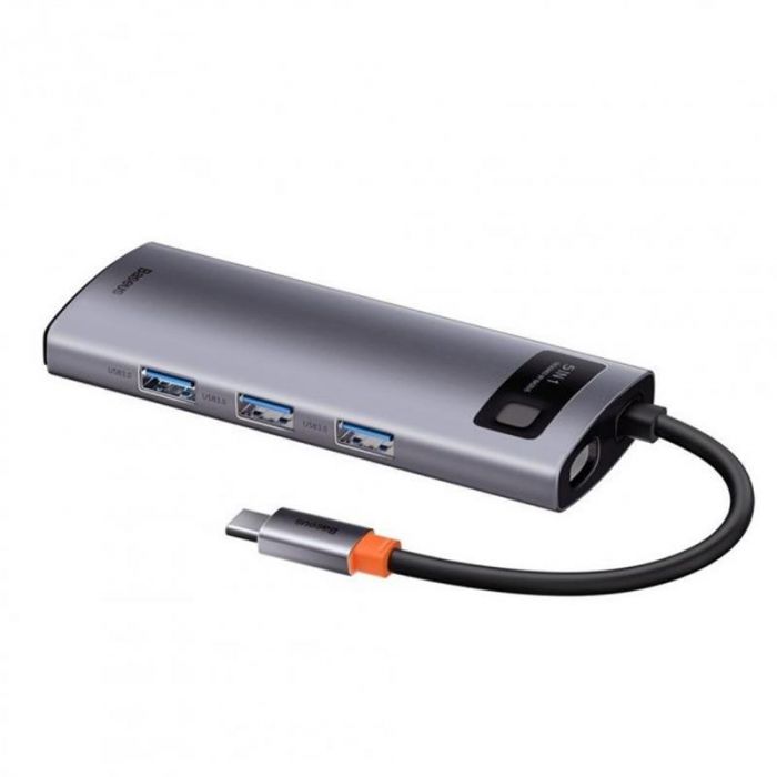 Концентратор USB-C Baseus Metal Gleam Series 5in1 Gray (CAHUB-CX0G)