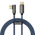 Кабель Baseus Legend Series Elbow USB-C-USB-C, 2м, Blue (CACS000703)