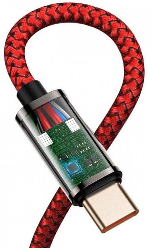 Кабель Baseus Legend Series Elbow USB-C-USB-C, 2м, Red (CACS000709)