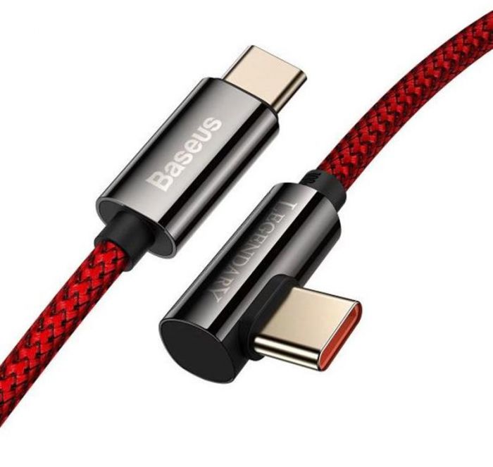 Кабель Baseus Legend Series Elbow USB-C-USB-C, 1м, Red (CACS000609)