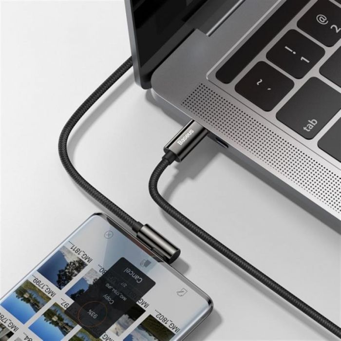 Кабель Baseus Legend Series Elbow USB-C-USB-C, 2м, Black (CATCS-A01)