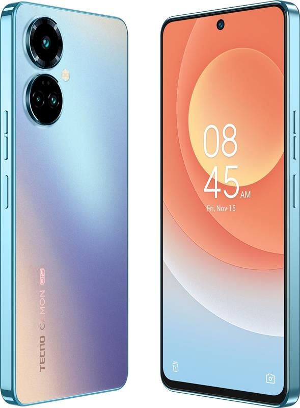 Смартфон Tecno Camon 19 Pro (CI8n) 8/128GB Dual Sim Polar Blue (4895180784460)
