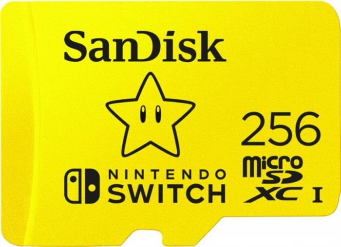 Карта пам`ятi MicroSDXC 256GB Class 10 SanDisk для Nintendo Switch R100/W90MB/s (SDSQXAO-256G-GN3ZN)