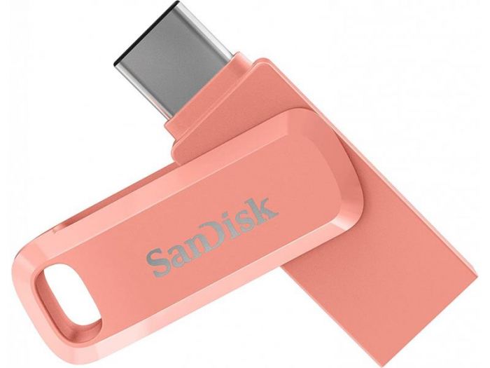 Флеш-накопичувач USB 64GB Type-C SanDisk Dual Drive Go Peach (SDDDC3-064G-G46PC)