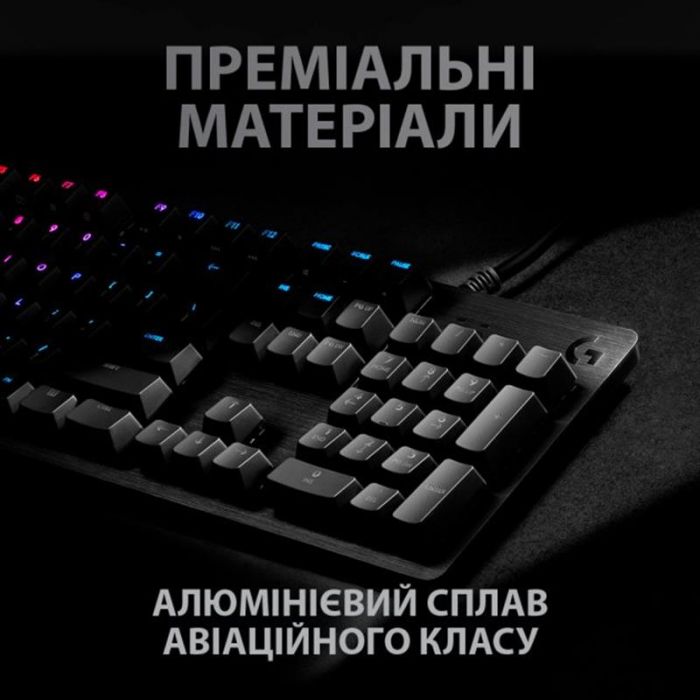 Клавiатура Logitech G512 Carbon Lightsync RGB Mechanical (920-009351) Black USB