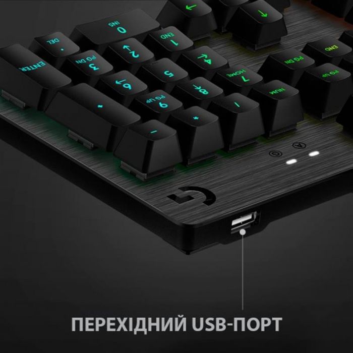 Клавiатура Logitech G512 Carbon Lightsync RGB Mechanical with GX Red switches Black (920-009370) 