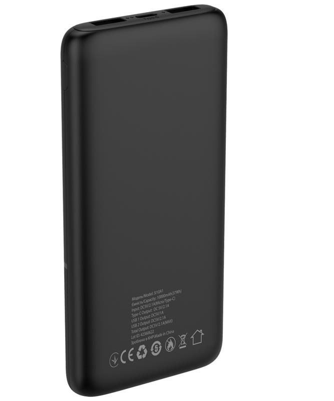 Універсальна мобільна батарея Sigma mobile X-Power SI10A1 10000mAh Black (4827798423615)