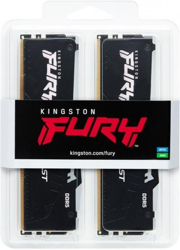 Модуль пам`яті DDR5 2x16GB/5200 Kingston Fury Beast RGB Black (KF552C36BBEAK2-32)