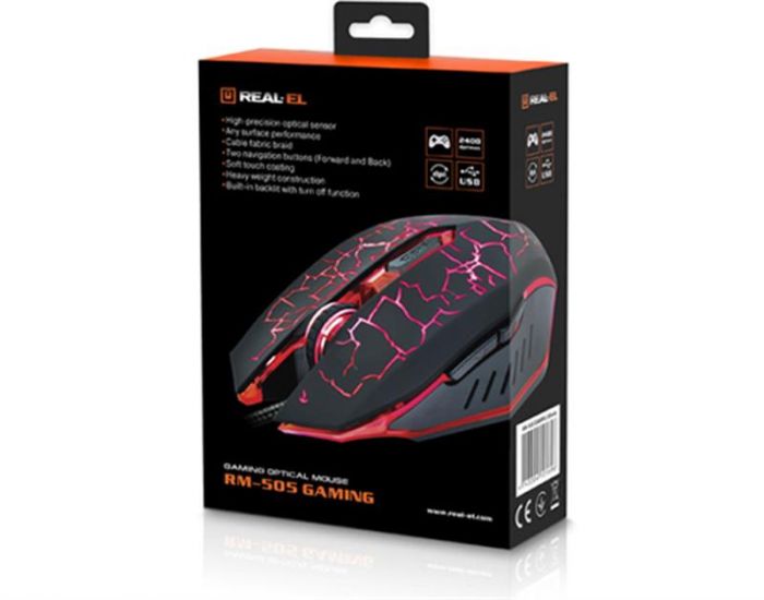 Мишка REAL-EL RM-505 Black USB