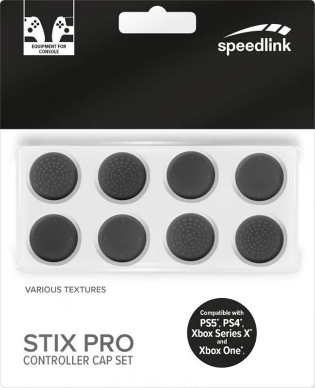 Набір накладок для кнопок SpeedLink Stix Pro Controller Cap Set для Sony PS5/PS4/Xbox Series X/S Black (SL-460800-BK)