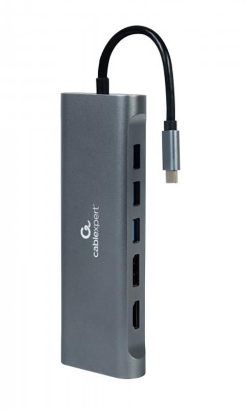 Док-станція Cablexpert USB-C 8-в-1 (A-CM-COMBO8-01)