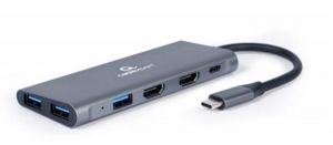 Док-станція Cablexpert USB-C 3-в-1 (A-CM-COMBO3-01) Док-станція Cablexpert USB-C 3-в-1 (A-CM-COMBO3-01)