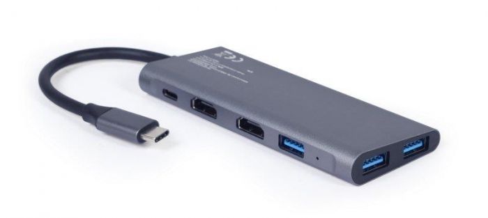 Док-станція Cablexpert USB-C 3-в-1 (A-CM-COMBO3-01)