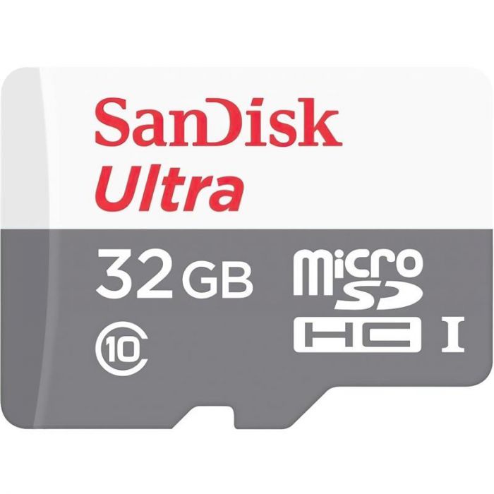Карта пам`яті MicroSDXC 32GB UHS-I Class 10 SanDisk Ultra R100/W10MB/s + SD-адаптер (SDSQUNR-032G-GN3MA)