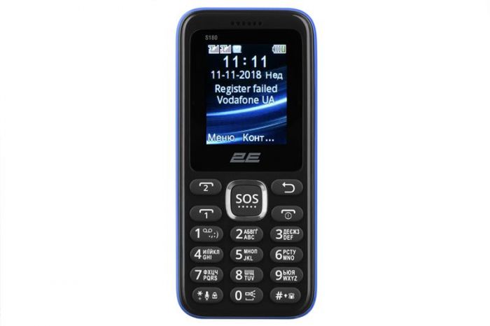 Мобiльний телефон 2E S180 Dual Sim Blue (680051628653)