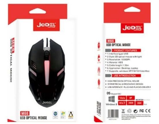 Мишка Jedel M66 Black USB