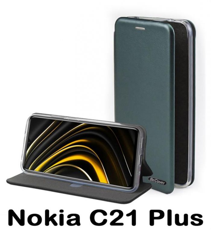 Чохол-книжка BeCover Exclusive для Nokia C21 Plus Dark Green (707919)