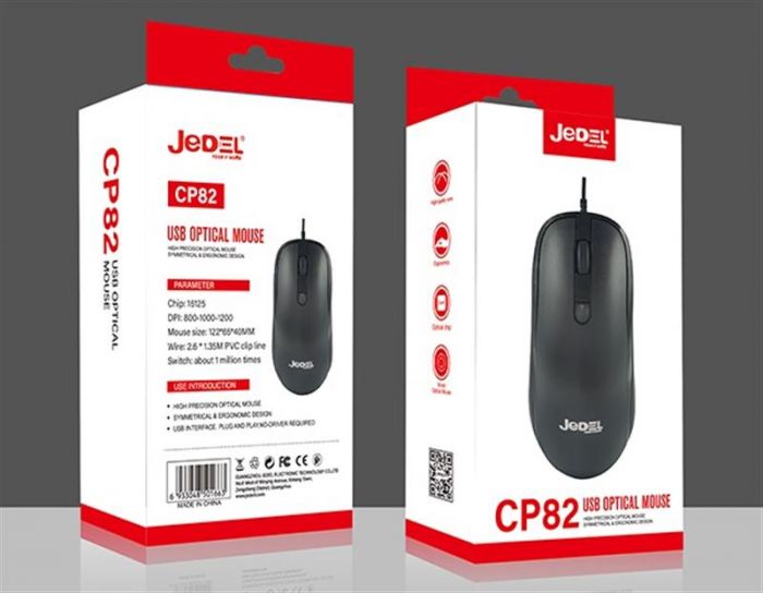 Мишка Jedel CP82 Black USB