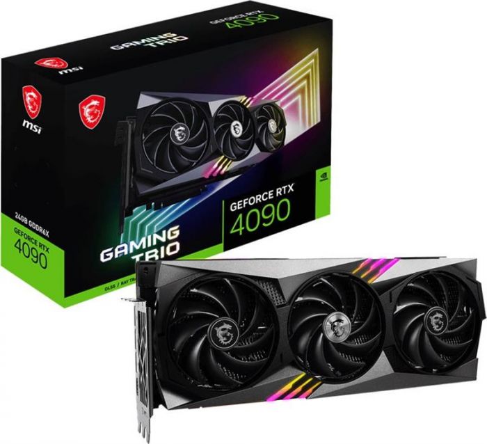 Відеокарта GF RTX 4090 24GB GDDR6X Gaming Trio MSI (GeForce RTX 4090 GAMING TRIO 24G)