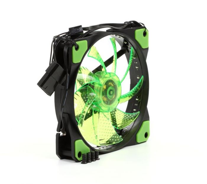 Вентилятор ProLogix 120*120*25 32 Green LED 3+4pin (PLF-SB120G4) BOX