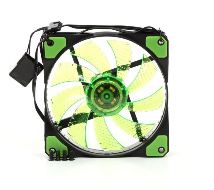 Вентилятор ProLogix 120*120*25 32 Green LED 3+4pin (PLF-SB120G4) BOX