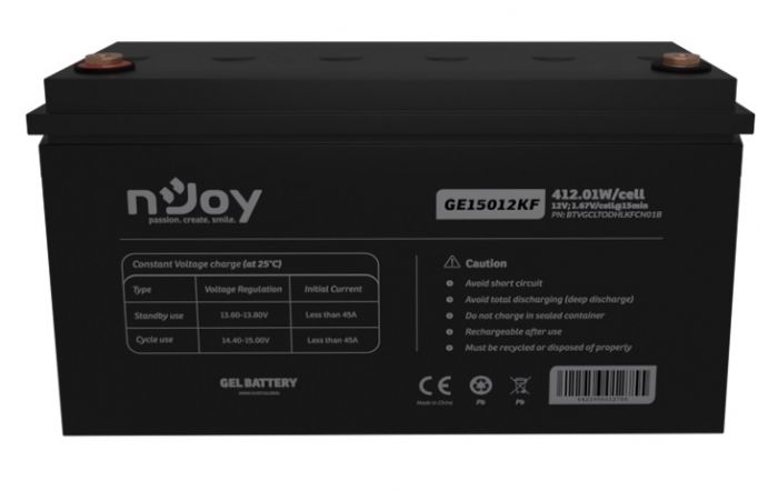 Акумуляторна батарея Njoy GE15012KF 12V 150AH (BTVGCLTODHLKFCN01B) GEL