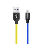 Кабель ColorWay USB-microUSB, 2.4А, 1м, Blue/Yellow (CW-CBUM052-BLY)