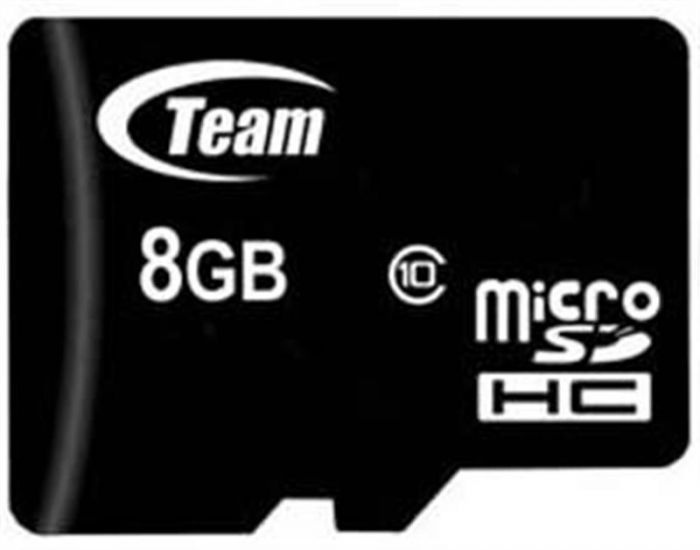 Карта пам`ятi MicroSDHC 8GB Class 10 Team + SD-adapter (TUSDH8GCL1003)-