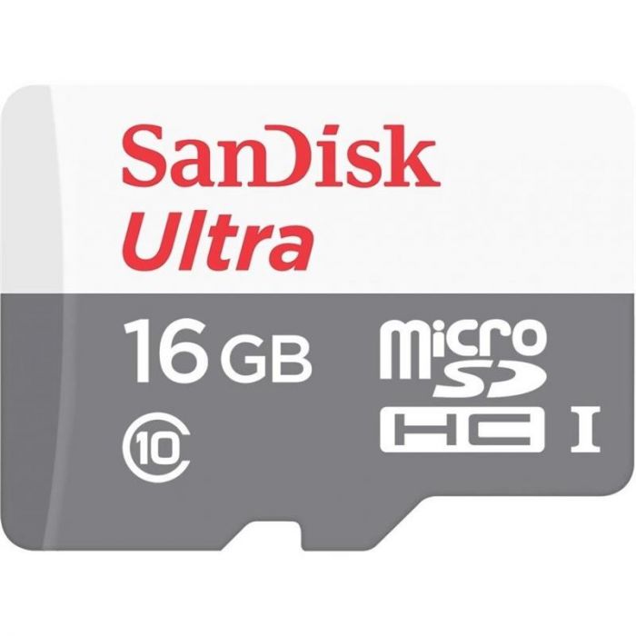 Карта пам`ятi MicroSDHC 16GB UHS-I Class 10 SanDisk Ultra + SD-adapter (SDSQUNS-016G-GN3MA)