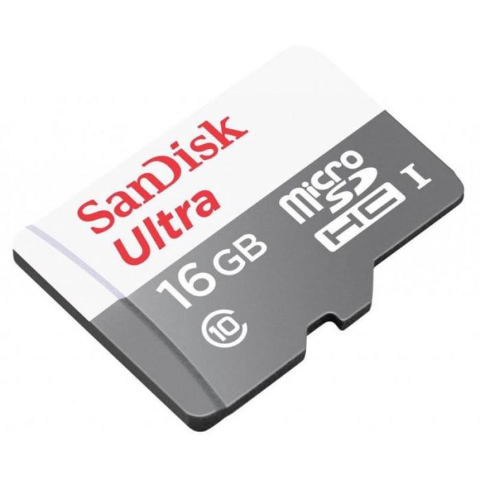 Карта пам`ятi MicroSDHC 16GB UHS-I Class 10 SanDisk Ultra + SD-adapter (SDSQUNS-016G-GN3MA)