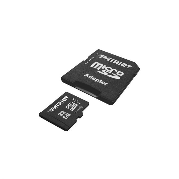 Карта пам`яті  MicroSDHC  32GB UHS-I Class 10 Patriot LX + SD-adapter (PSF32GMCSDHC10)