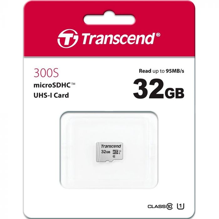 Карта пам`ятi MicroSDHC 16GB UHS-I Class 10 Transcend 300S (TS16GUSD300S)