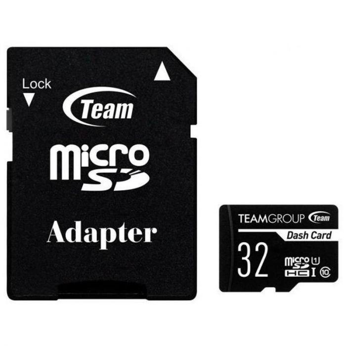 Карта пам`ятi MicroSDHC 32GB UHS-I Class 10 Team Dash Card + SD-adapter (TDUSDH32GUHS03)