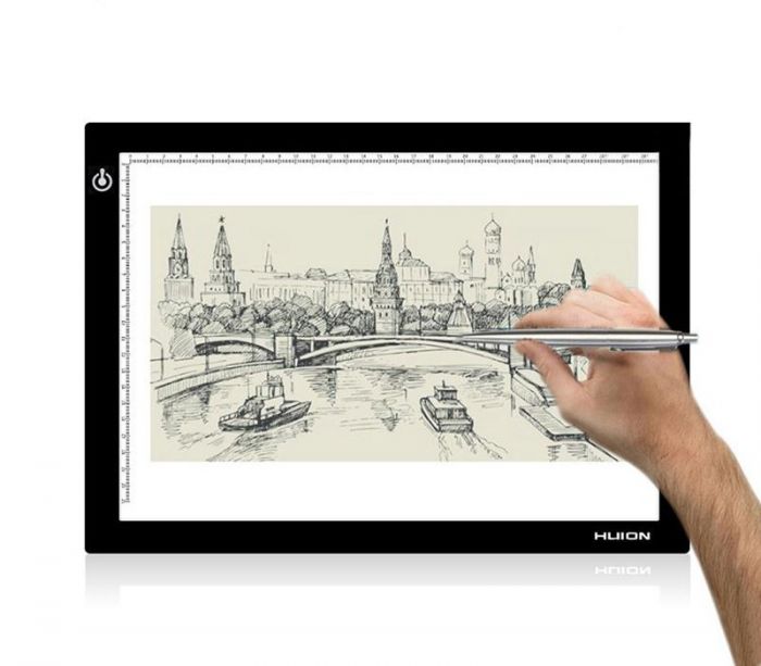 Графічний планшет (світлокопіювальний) Huion L4S + рукавичка