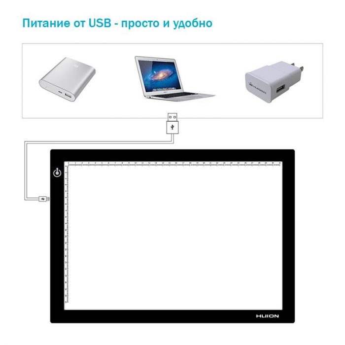 LED планшет (світлокопіювальний) Huion L4S + рукавичка