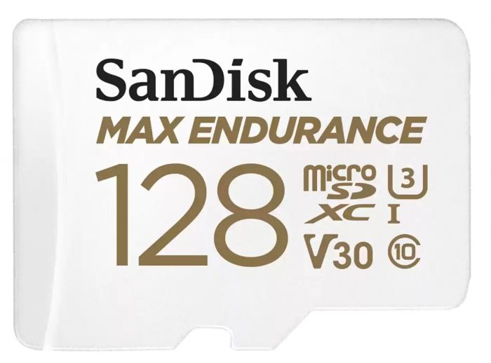 Карта пам`ятi MicroSDXC 128GB UHS-I/U3 Class 10 SanDisk Max Endurance R100/W40MB/s (SDSQQVR-128G-GN6IA)
