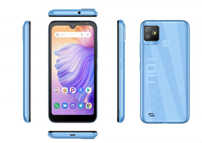 Смартфон Tecno Pop 5 Go (BD1) 1/16GB Dual Sim Diamond Blue (4895180771026)
