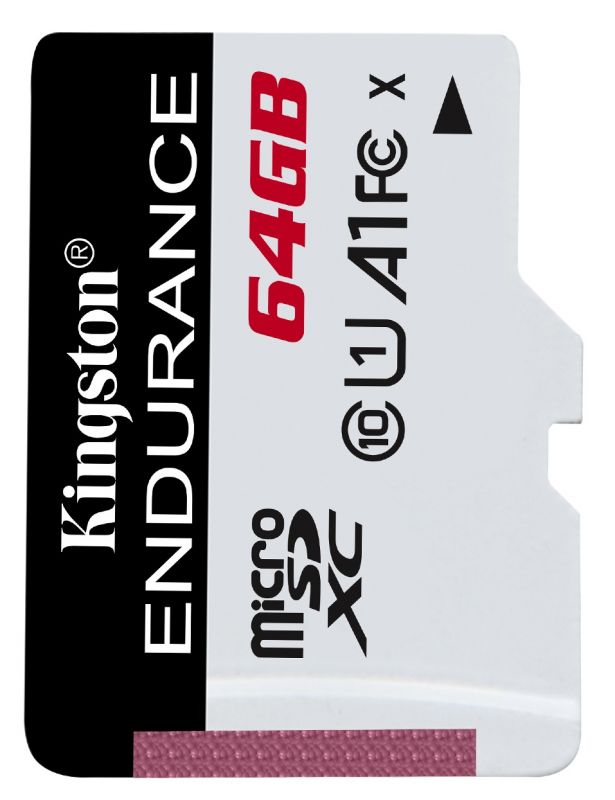 Карта пам`яті MicroSDXC  64GB UHS-I Class 10 Kingston High Endurance R95/W30MB/s (SDCE/64GB)