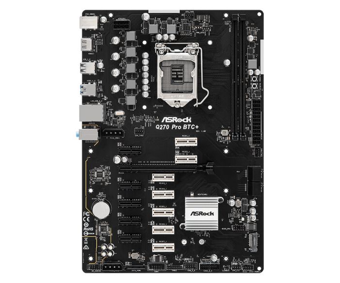 Материнська плата ASRock Q270 PRO BTC+ Socket 1151