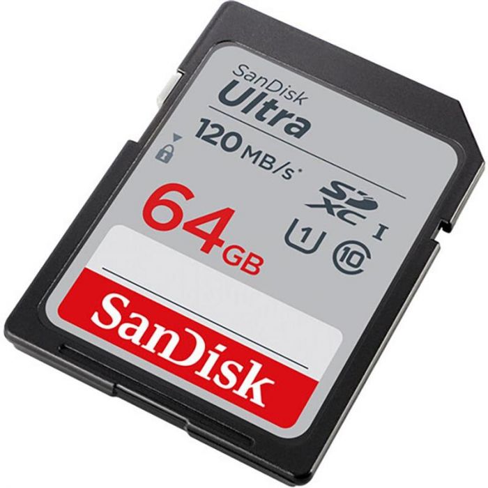 Карта пам`яті SDHC 64GB UHS-I Class 10 SanDisk Ultra R120MB/s (SDSDUN4-064G-GN6IN)