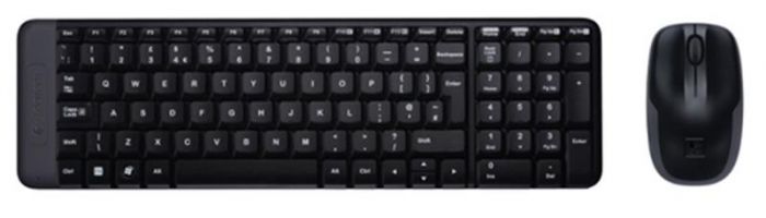 Комплект (клавіатура, мишка) бездротовий Logitech MK220 Black USB (920-003168) (Б/В)