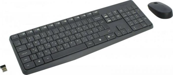 Комплект (клавіатура, мишка) бездротовий Logitech MK235 Grey USB (920-007931)