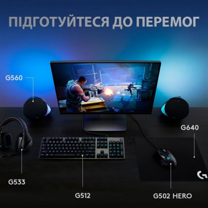 Клавiатура Logitech G512 Carbon Lightsync RGB Mechanical Black USB (920-008946)