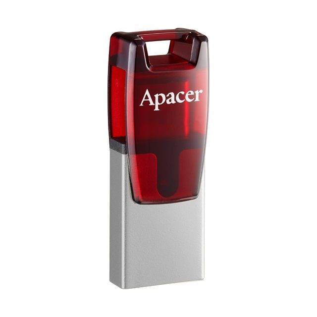 Флеш-накопичувач USB3.2 Type-C 32GB Apacer AH180 Red (AP32GAH180R-1)