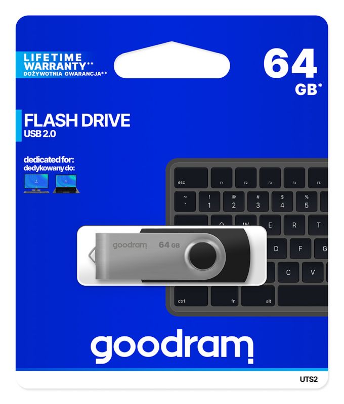 Флеш-накопичувач USB 64GB GOODRAM UTS2 (Twister) Black (UTS2-0640K0R11)