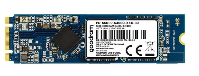 Накопичувач SSD  120GB GOODRAM S400u M.2 2280 SATAIII TLC (SSDPR-S400U-120-80)