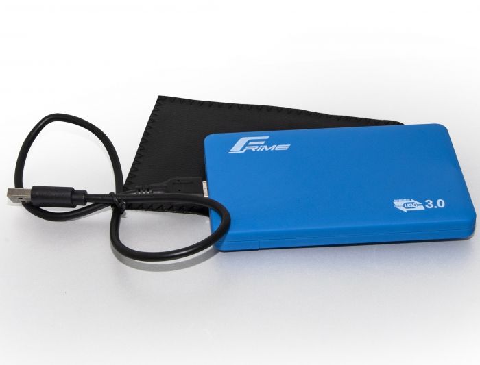 Зовнішня кишеня Frime SATA HDD/SSD 2.5", USB 3.0, Soft touch, Blue (FHE31.25U30)