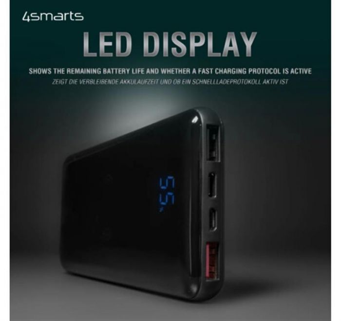 Універсальна мобільна батарея 4smarts VoltHub Ultimate 2 10000mAh QC, PD 18W, Wireless, Black