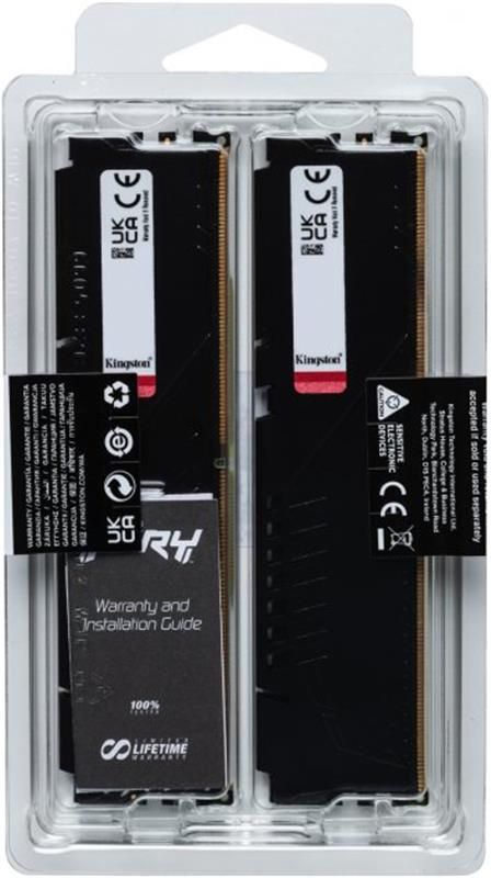 Модуль пам`яті DDR5 2x16GB/6800 Kingston Fury Beast Black (KF568C34BBK2-32)