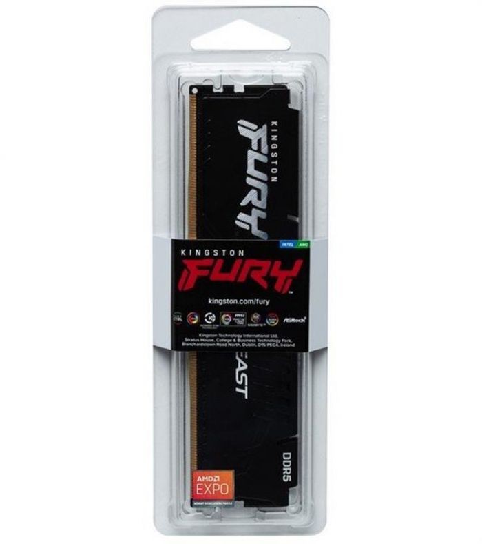 Модуль пам`яті DDR5 16GB/5200 Kingston Fury Beast Black (KF552C36BBE-16)